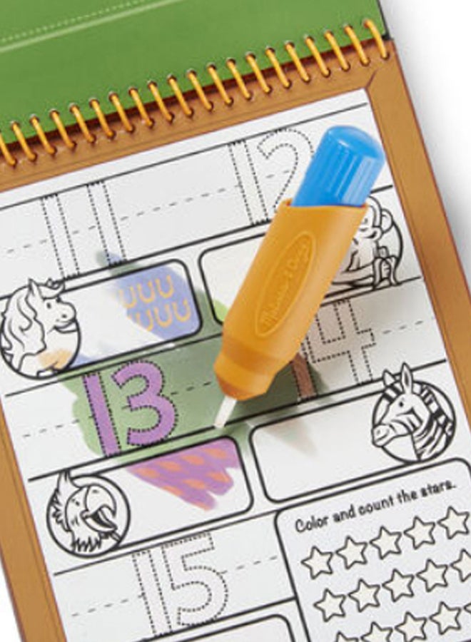 Melissa & Doug Water Wow Number Reveal Pad Game Set Brown/White/Green - Image 4