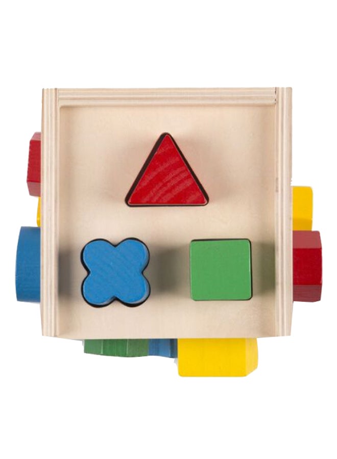Melissa & Doug Shape Sorting Cube – Classic Wooden Toy with 12 Colorful Shapes and Matching Holes – Hands-On Shape Recognition and Fine Motor Skills Learning for Toddlers & Kids Ages 2 and Up | MD575 - Image 3