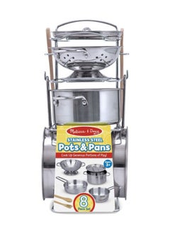 Melissa & Doug 8-Piece Let's Play House Pot And Pan Playset  - Image 3