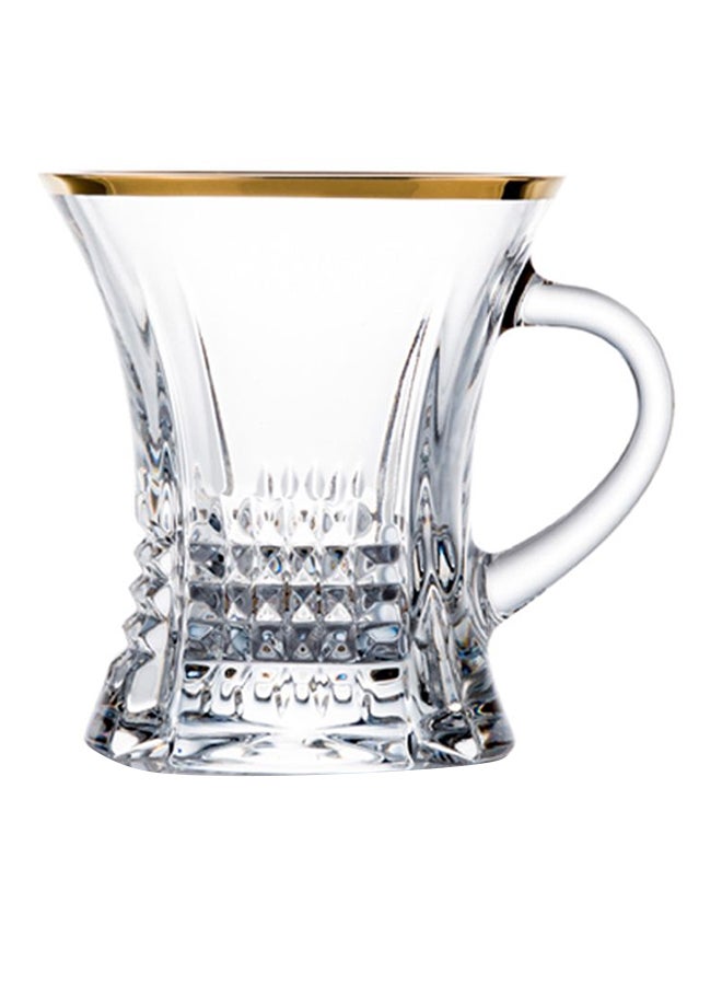 2-Piece Diamond Tea Cup Gold/Clear