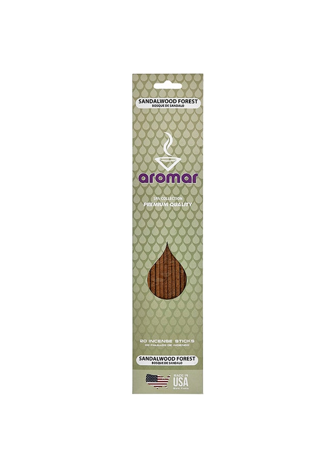 Sandalwood Forest Incense 20 Stick Brown