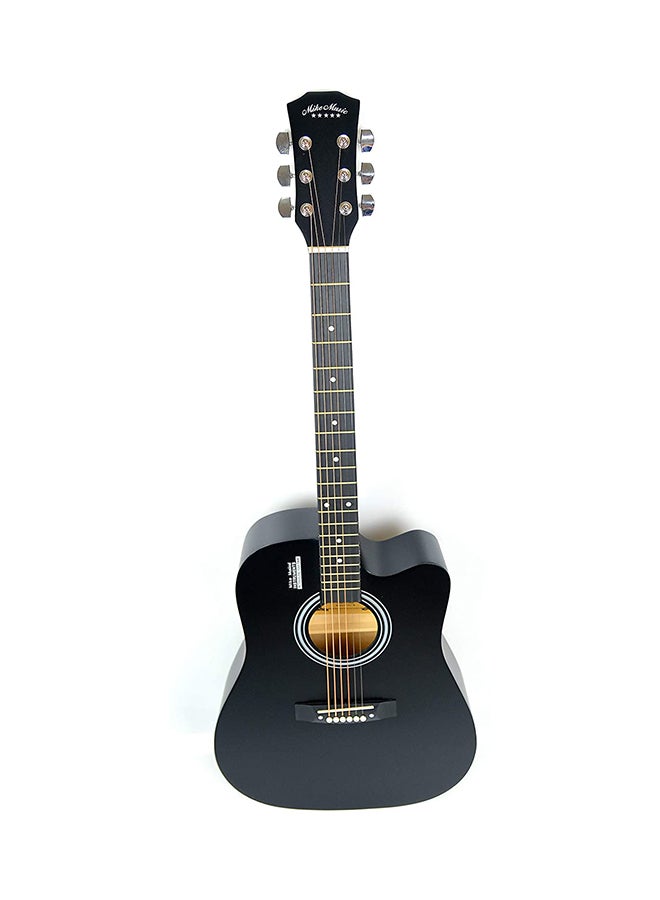 Mike Music Acoustic Guitar With Bag And Strap 38 Inch Black  - Image 2