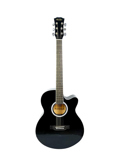 Acoustic Eq Slim Guitar With Bag And Strap 40 Inch Glossy Black