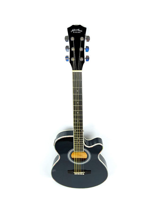 Acoustic Eq Slim Guitar With Bag And Strap 40 Inch Glossy Black