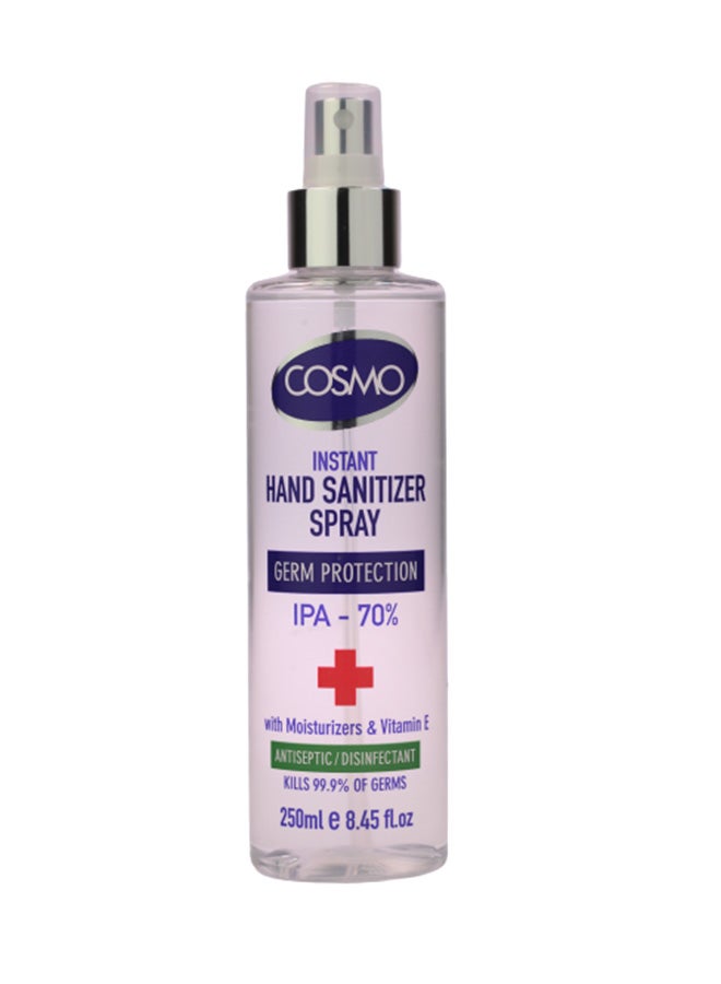 COSMO Pack Of 2 Instant Hand Sanitizer Spray Blue 250ml  - Image 1