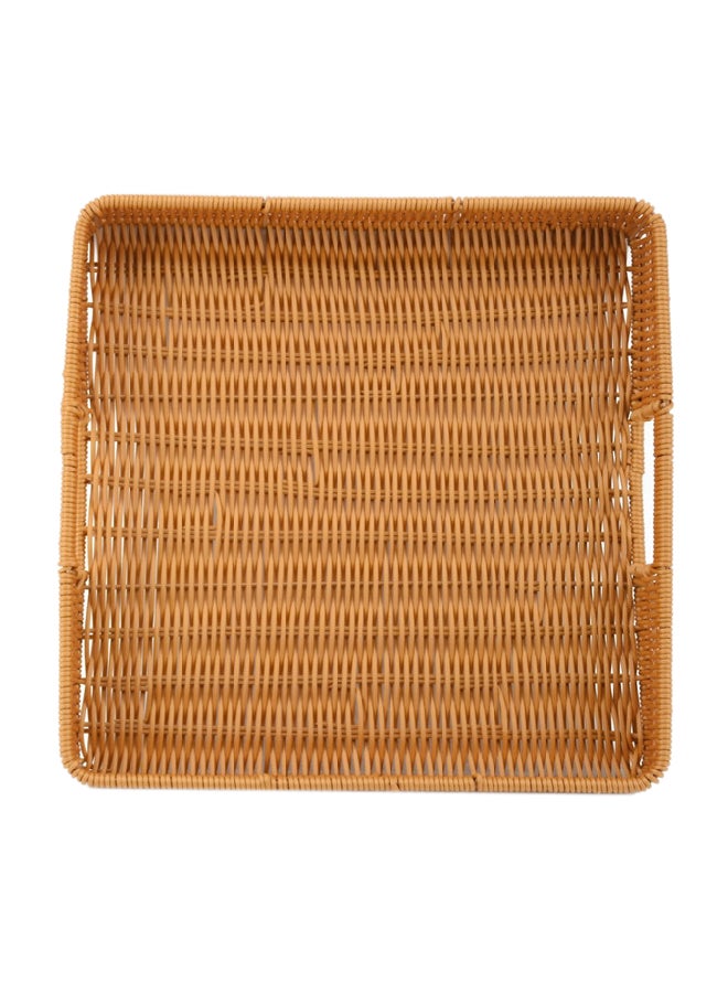 Artificial Bamboo Square Tray Brown 38x38x5cm  - Image 2