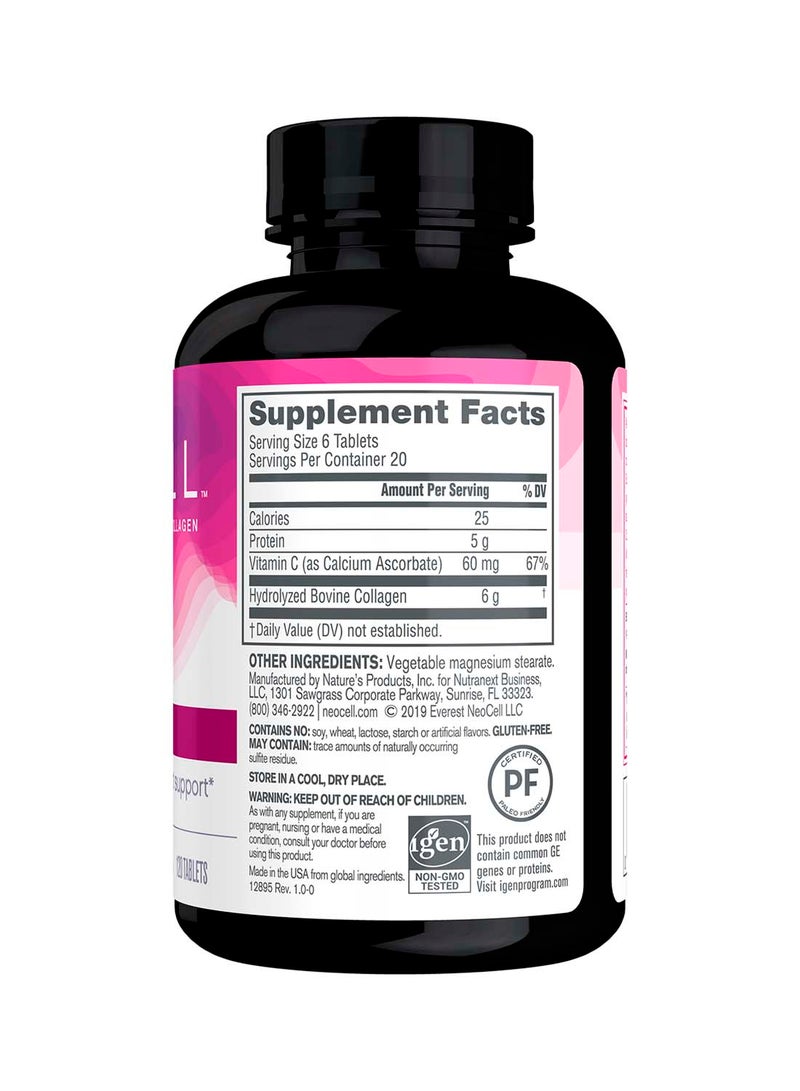 NEOCELL - Super Collagen+C Type 1 And 3 - 120 Tablets - Image 1