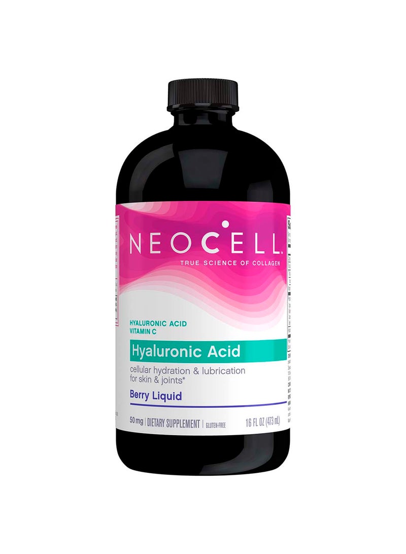 NEOCELL Hyaluronic Acid Blueberry Liquid 50mg 16 Oz - Image 1