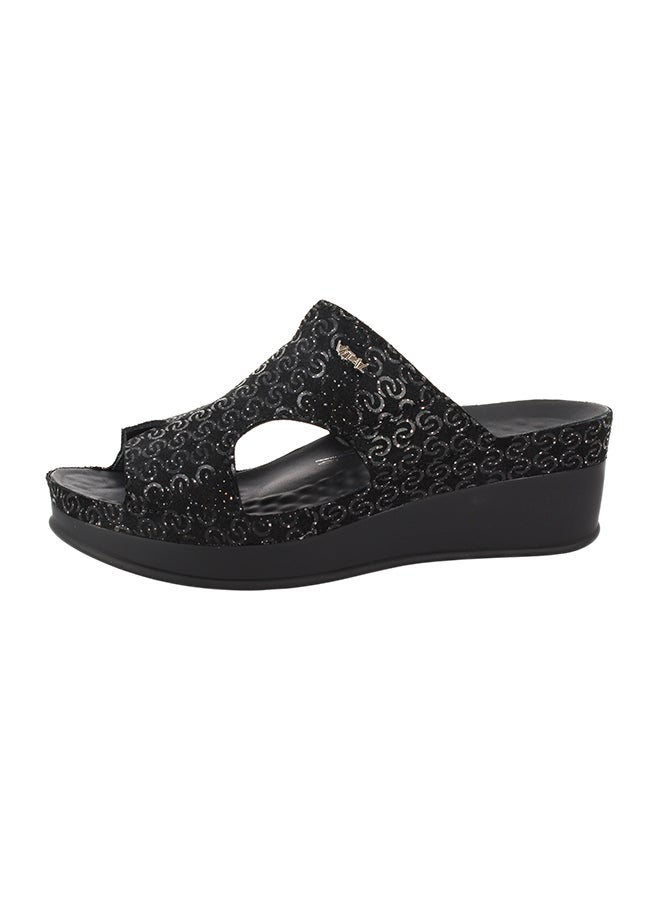 VITAL - Classic Shiny  Slip-On Sandals Black - Image 1