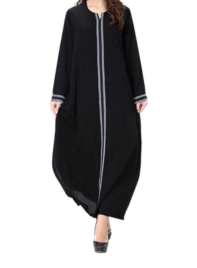 Sharpdo Wool Peach Maxi Dress Black/Grey - Image 1