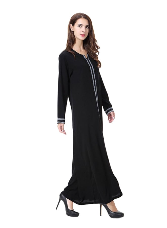 Sharpdo Wool Peach Maxi Dress Black/Grey - Image 3