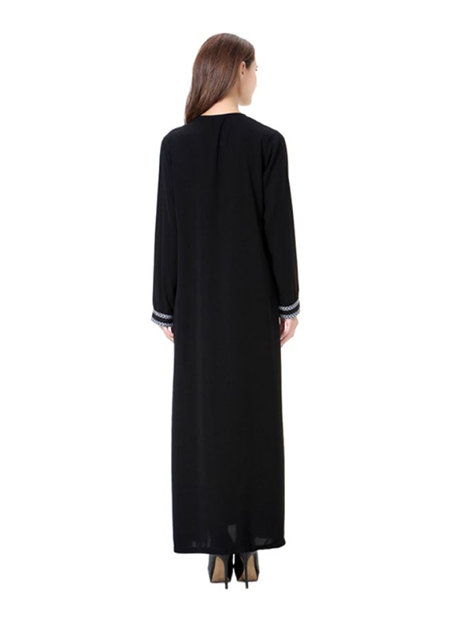 Sharpdo Wool Peach Maxi Dress Black/Grey - Image 2