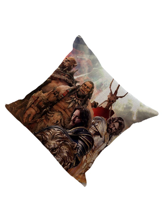 شاربدو وسادة زينة لديكور المنزل بطبعة عالية الدقة متعدد الألوان 45 x 45سم - Image 2