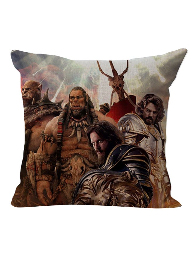 شاربدو وسادة زينة لديكور المنزل بطبعة عالية الدقة متعدد الألوان 45 x 45سم - Image 1