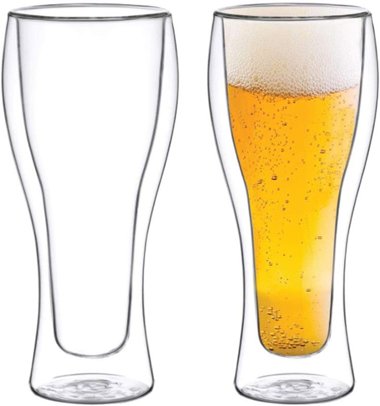 BLACKSTONE 2-Piece Double Wall Glass Tumbler Clear 450ml - Image 1