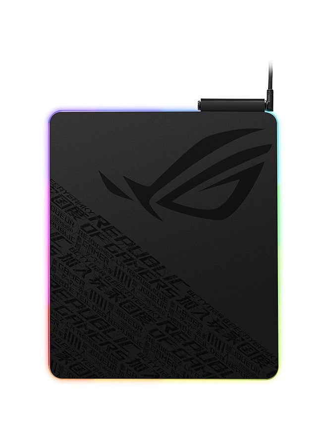 NH02-ROG Balteus RGB Gaming Mouse Pad, Aura Sync Lighting, USB 2.0 Pass-Through, Micro-Textured Hard Surface, Nonslip Rubber Base, Lighting Mode & Brightness Controls, 2m Braided Cable, Armoury Crate Support | 370 x 320 x 7.9mm | 90MP0110-B0UA00