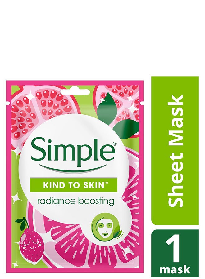simple - Radiance Boosting Sheet Mask With Naturally Derived Fruit Enzymes 25ml - Image 1