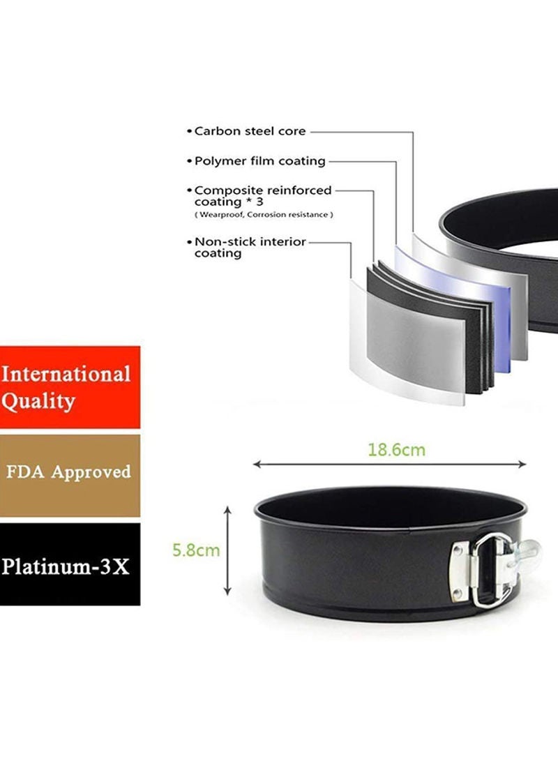 Non-Stick Springform Cake Pan with Removable Bottom Black 7inch - Image 3