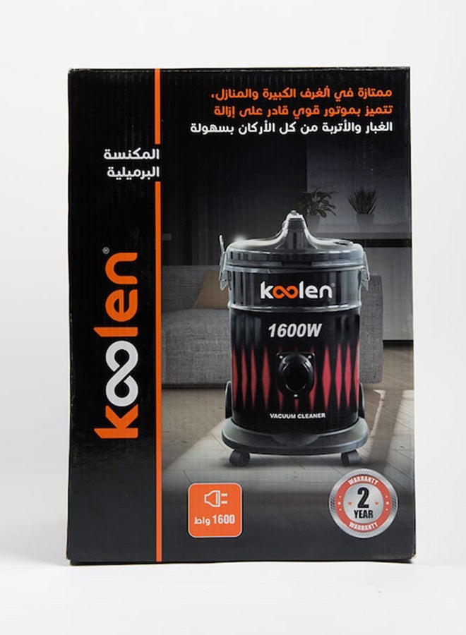كولن مكنسة كهربائية أسطوانية الشكل 21 L 1600 W 806104003 أسود/أحمر  - Image 4
