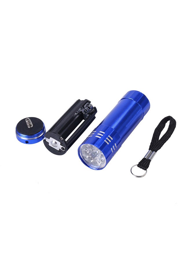 LAWAZIM 3-Piece LED Metallic Finish Flashlight Blue 7.5x8.5x2.5centimeter - Image 4