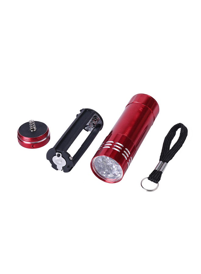 LAWAZIM 3-Piece LED Metallic Finish Flashlight Red 7.5x8.5x2.5centimeter - Image 4