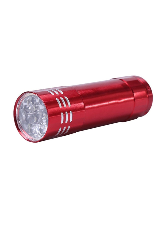 LAWAZIM 3-Piece LED Metallic Finish Flashlight Red 7.5x8.5x2.5centimeter - Image 5