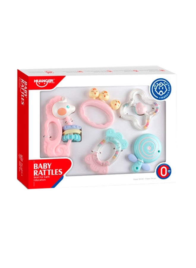 HUANGER 5-Piece Teether Rattle Toys Set  - Image 2