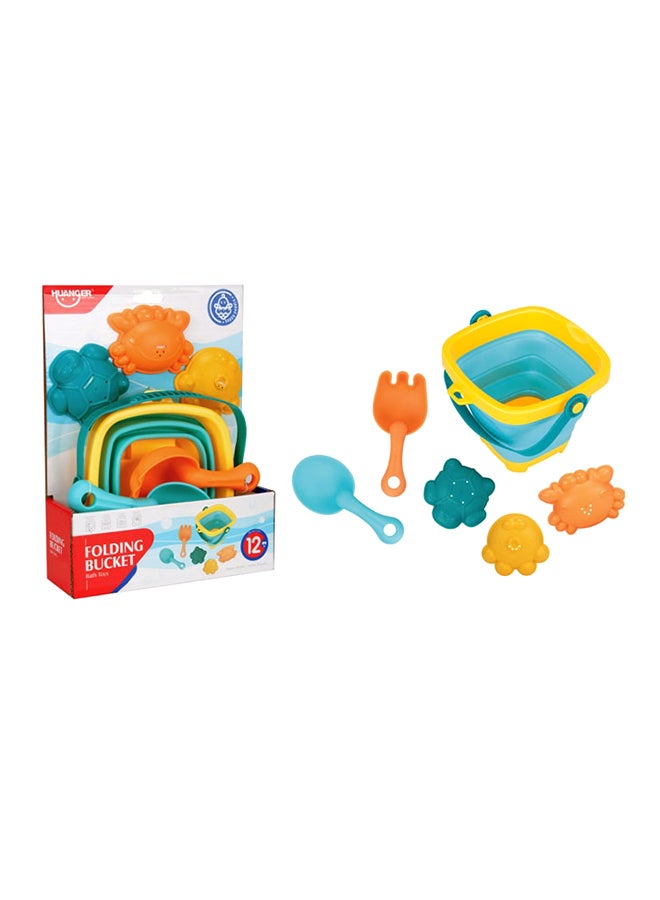 HUANGER - 5-Piece Bath Beach Toy Set With Folding Bucket - Image 1