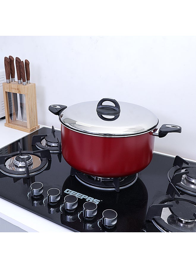 Royalford - Elegant Casserole With Lid Red 24cm - Image 1