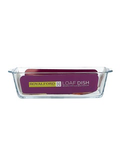 Borosilicate Rectangular Glass Loaf Dish Clear 0.8Liters