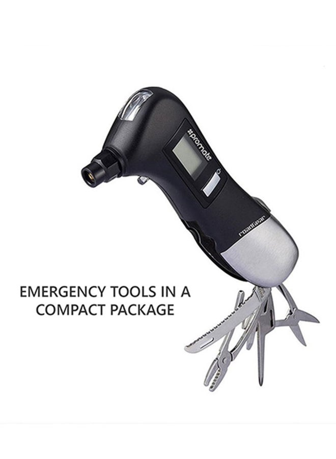 مقياس ضغط الإطارات الرقمي مع أدوات الطوارئ المدمجة وضوء مصابيح LED - معدات الطرق - Image 3