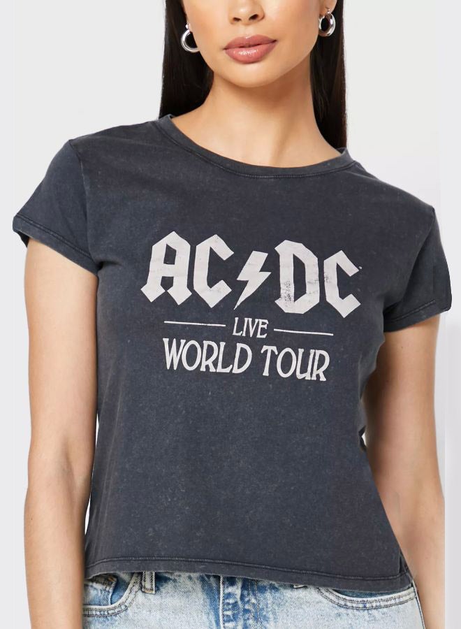 Cotton On Cotton Graphic T-Shirt Black/Grey  - Image 1