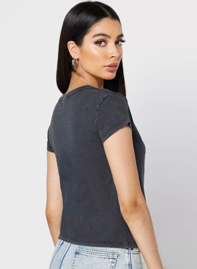 Cotton On Cotton Graphic T-Shirt Black/Grey  - Image 2