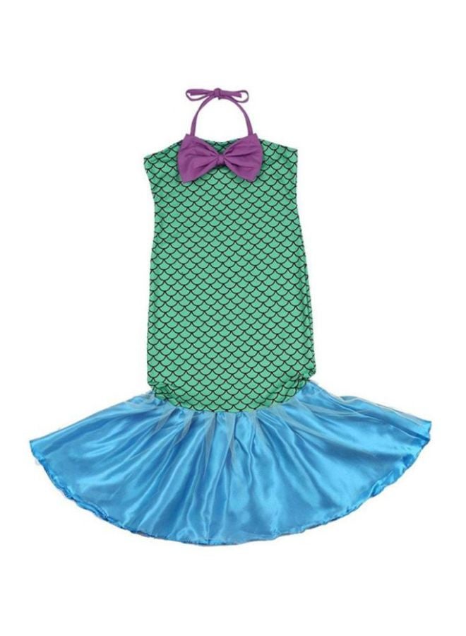 OUTAD Mermaid Tail A-Line Dress Green/Blue/Pink - Image 1
