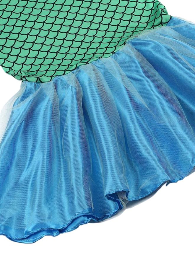 OUTAD Mermaid Tail A-Line Dress Green/Blue/Pink - Image 2