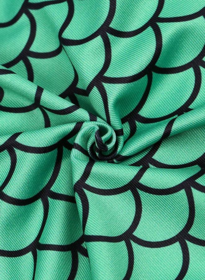 OUTAD Mermaid Tail A-Line Dress Green/Blue/Pink - Image 4