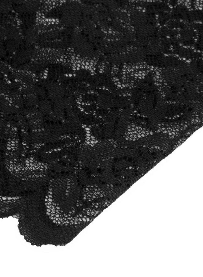 OUTAD - Lace Detail Nightwear Set Black - Image 1