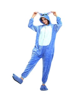 QiaoKai Cartoon Pattern Comfy Onesie Blue/White  - Image 2