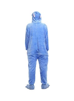 QiaoKai Cartoon Pattern Comfy Onesie Blue/White  - Image 4