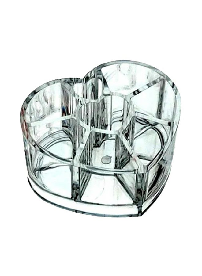 Heart Shaped Cosmetic Organizer Clear - Image 1