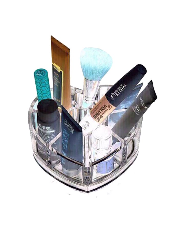 Heart Shaped Cosmetic Organizer Clear - Image 2