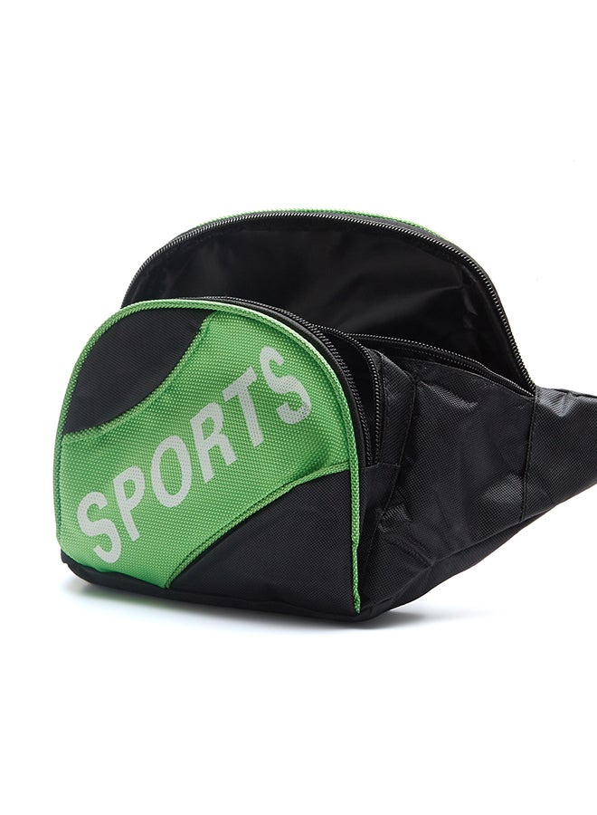 Sports Waist Belt Bag Black/Green  - Image 1