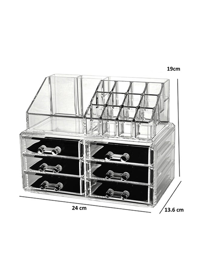 حقيبة تنظيم مستحضرات التجميل محمولة شفاف - Image 2