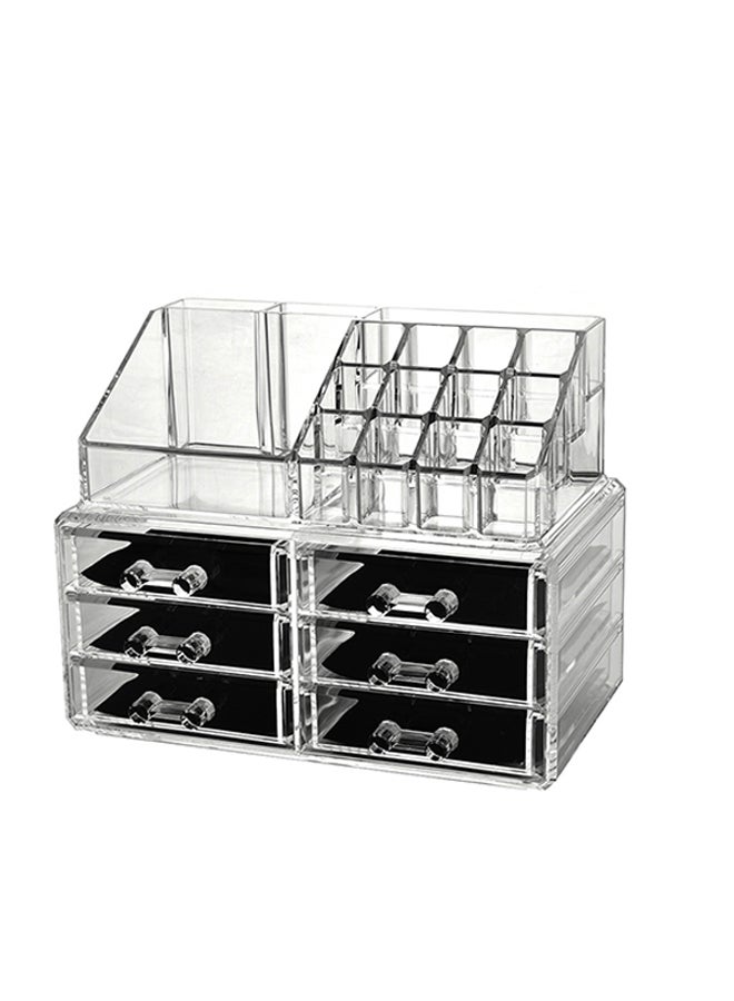 حقيبة تنظيم مستحضرات التجميل محمولة شفاف - Image 1