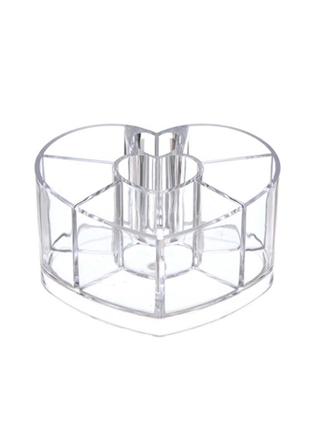 Heart Shaped Cosmetic Organizer Clear - Image 1