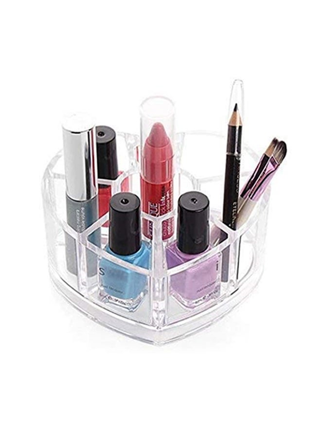 Heart Shaped Cosmetic Organizer Clear - Image 3