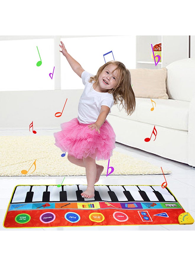 Generic 148 * 60cm/ 58 * 24in Musical Mat Foldable Piano Mat Kids Keyboard Electronic Music Carpet Touch Play Learning Singing Blanket for Children Baby Early Education Toys  - Image 1