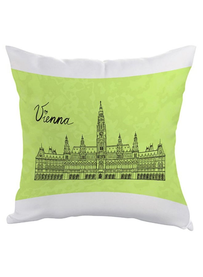 Decalac Landmarks - Vienna Printed Bed Pillow Green/White/Black 40 x 40cm