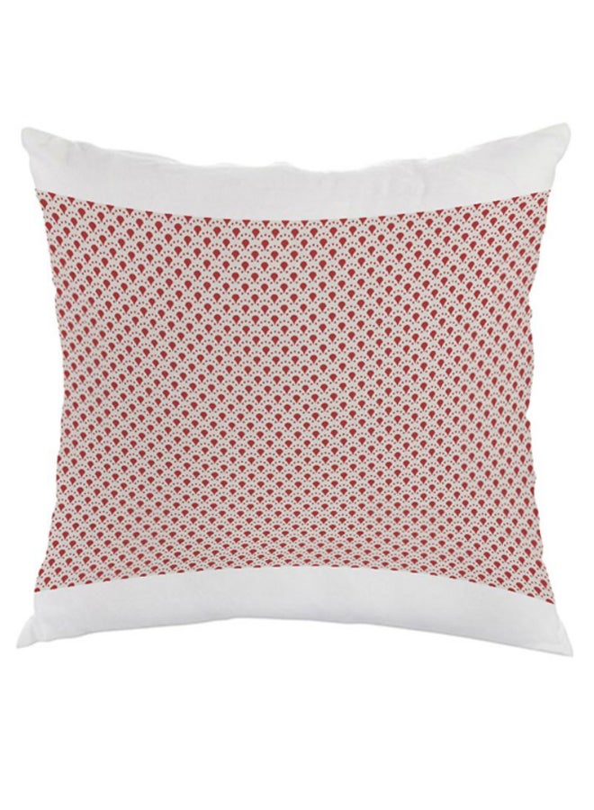 Decorative Drawings Printed Pillow Red/White 40 x 40cm