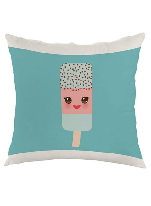 Cartoon Graphics Ice Cream Printed Pillow Multicolour 40 x 40cm